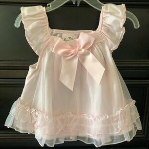 Charming Pink Ruffle Kids Blouse